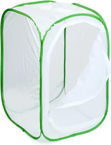Miniatura 4 de RESTCLOUD - Jaula de hábitat para insectos y mariposas, 23.6 pulgadas de alto Blanco con verde