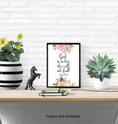 Miniatura 5 de Arte de pared grande de 11 x 14 pulgadas, decoración de pared con versículo bíblico inspirador, arte cristiano religioso, citas positivas, póster
