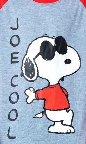 Miniatura 3 de INTIMO Peanuts Joe Cool Snoopy - Pijama de manga larga raglán y pantalón de 2 piezas para niños, Multi