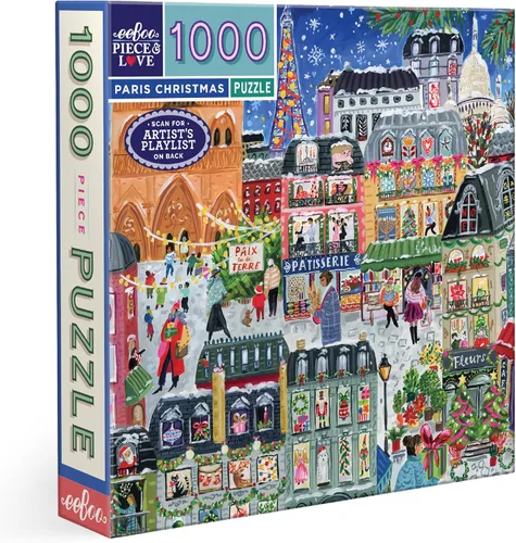 Miniatura 18 de eeBoo Rompecabezas de 1000 piezas - Un rompecabezas de vacaciones felices para adultos, cuadrado de 23 x 23 pulgadas, hecho con tablero reciclado