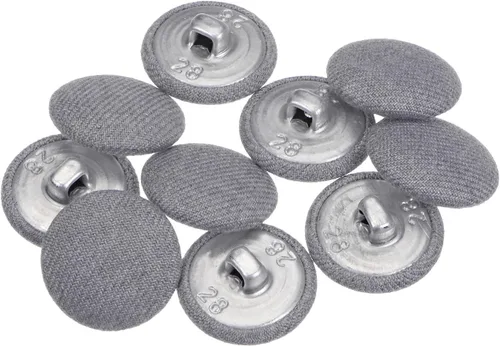 Miniatura 16 de HARFINGTON 10 botones de tela de 24L cubiertos de tela de 0.59 pulgadas, vástago de metal, botones de costura redondos para trajes, blusas de Azul