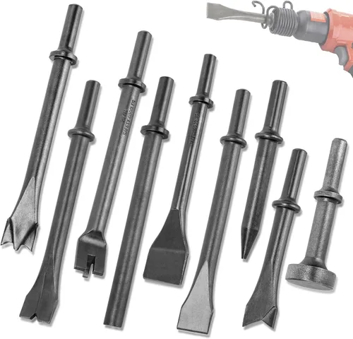 Miniatura 8 de Juego de brocas de martillo de aire suavizante, kit de herramientas de martillo de aire suavizante de 5 piezas, accesorios de martillo de aire