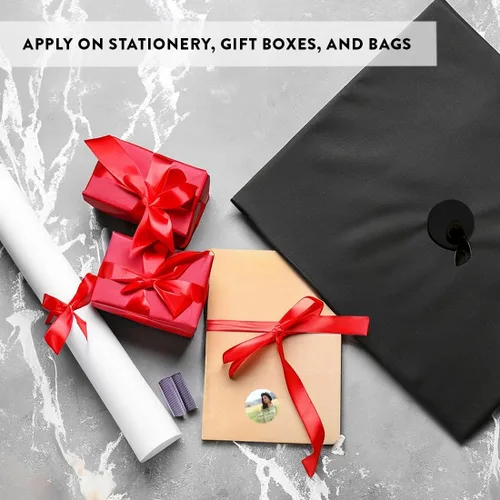 Miniatura 4 de Andaz Press Colección de graduación personalizada con fotos, etiquetas de gota de chocolate para besos, paquete de 216, imagen personalizada