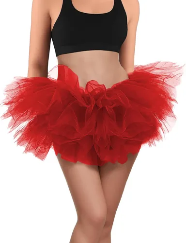 Tutús para mujeres, faldas de tul tutú para adultos, disfraces para mujeres, 5 capas, faldas tutú para niñas, adolescentes, Halloween, ballet