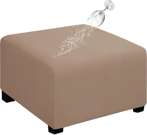 Miniatura 32 de Easy-Going Funda para Otomán Elástica 100% Doble Impermeable Rectangular Plegable Taburete de Almacenamiento Protector de Muebles Funda Suave