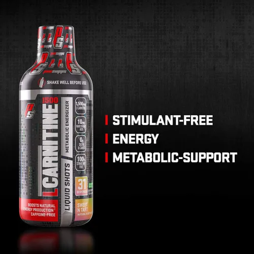 Miniatura 8 de PROSUPPS L-Carnitine 1500 inyecciones líquidas sin estimulantes para hombres y mujeres, bebida de entrenamiento energizante metabólico