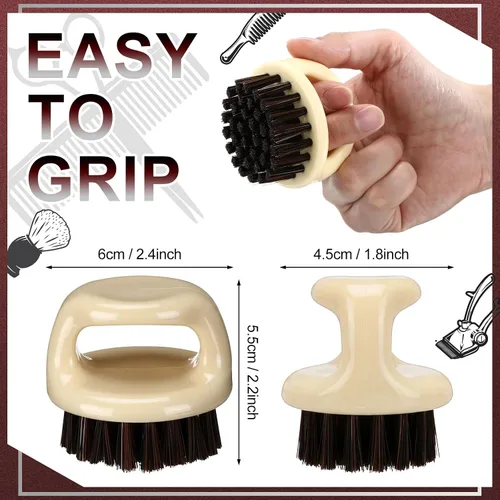 Miniatura 2 de Paquete de 4 cepillos para barba para hombres, cepillos de barba, cepillo de barbero para nudillos, cepillos para cara y cuello, suministros
