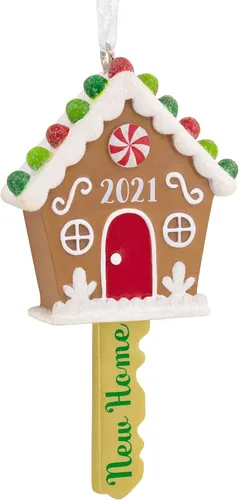 Miniatura 7 de Hallmark Casa de pan de jengibre nuevo hogar 2023 adorno de Navidad, cerámica premium