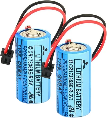 Paquete de 2 CR17335SE-R/3V Q6BAT PLC 3V 1800mAh Batería para Q25PRHCPU Q170HBATC QNS FANUC System
