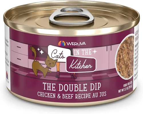 Miniatura 30 de Weruva Cats in The Kitchen, Kitty Gone Wild with Wild Salmon Au Jus - Alimento para gatos, lata de 6 onzas (paquete de 24)