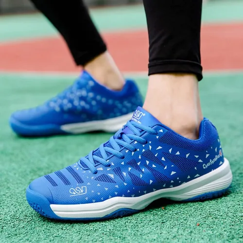 Miniatura 6 de Jakcuz Zapatos de tenis de bádminton para hombres y mujeres, zapatos de raqueta, tenis de voleibol para entrenamiento de cancha en interiores