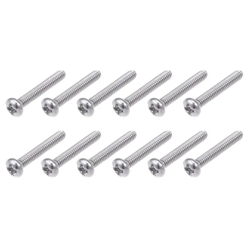 Miniatura 45 de METALLIXITY Tornillos de máquina (M2 x 0.118 in), 30 unidades, pernos Phillips cruzados de acero inoxidable 304, para instalación de muebles