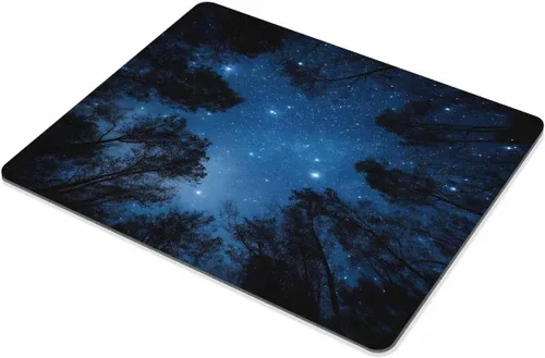 Miniatura 3 de Smooffly - Tapete de mouse para juegos personalizada con diseño de sublime paisaje de cielo nocturno con la Vía Láctea y los árboles, rectangular