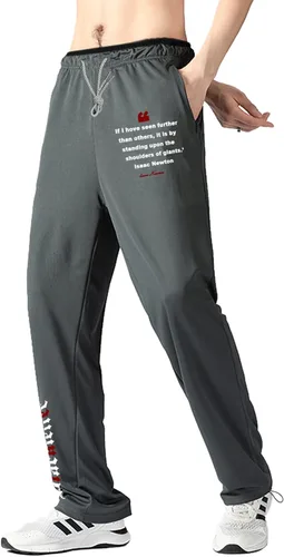 Miniatura 33 de Pantalones deportivos para hombre con bolsillos con cremallera, pantalones deportivos ligeros, pantalones de entrenamiento holgados atléticos