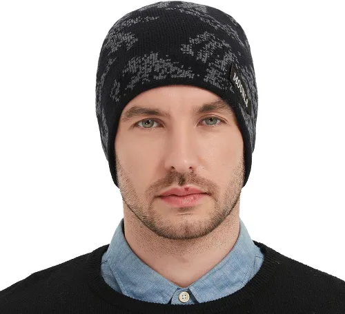 Miniatura 4 de Sireck Gorro para hombre y mujer, gorro de punto cálido para clima frío, gorro térmico