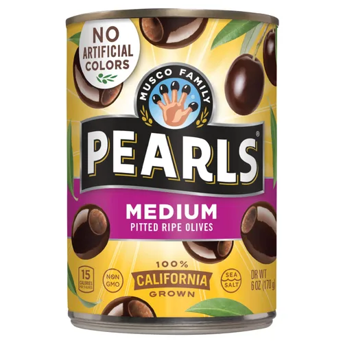 Miniatura 14 de PEARLS Aceitunas negras maduras sin hueso, extra grandes, 6 onzas, 12 latas