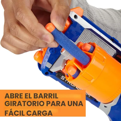 Miniatura 4 de Nerf N Strike Elite Strongarm Blaster de Juguete con Barril Rotatorio (Exclusivo de Amazon)