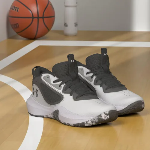 Miniatura 2 de Under Armour Lockdown 6 - Tenis de baloncesto unisex para adultos, Negro, marrón, blanco o gris