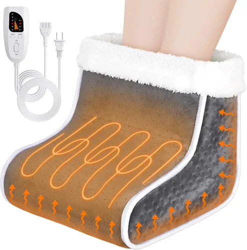 Calentador de Pies Eléctrico con Calefacción - KLADNDER Calentador de Pies con Calefacción para Hombres y Mujeres, Calentador de Pies con 6