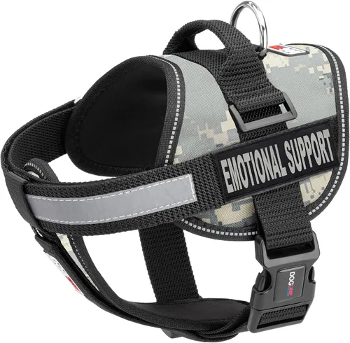 Miniatura 12 de Dogline Unimax - Arnés de chaleco multiusos Unimax para perros y 2 parches de soporte emocional extraíbles con respaldo de velcro
