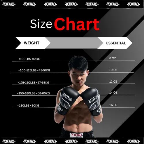 Miniatura 9 de Yokkao Guantes de Boxeo Muay Thai – Guantes esenciales para principiantes, hombres y mujeres, de piel de microfibra, acolchado de espuma multicapa