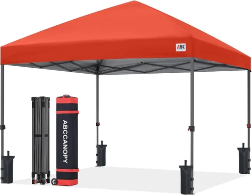 Miniatura 26 de ABCCANOPY Tienda de campaña desplegable de 10 x 10, refugio instantáneo de fácil instalación con bolsa con ruedas, toldo resistente al aire libre