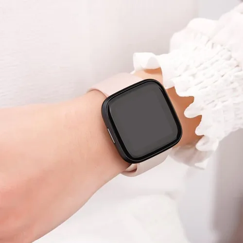 Miniatura 5 de AK Bandas de silicona compatibles con Fitbit Versa 2 / Versa / Lite / SE para mujeres y hombres, correas clásicas suaves de repuesto para reloj