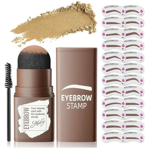 Miniatura 6 de Kit de Plantilla de Sello para Cejas - Kit de Plantilla para Cejas para Principiantes, Kit de Plantilla y Sello para Cejas de Larga Duración, A