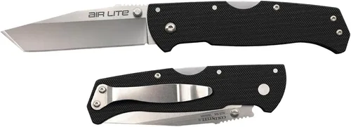 Miniatura 2 de Cold Steel Air Lite - Cuchillo plegable de bolsillo compacto de 3.5 pulgadas AUS10A con mango G-10 de 4.5 pulgadas, con bloqueo Tri-Ad