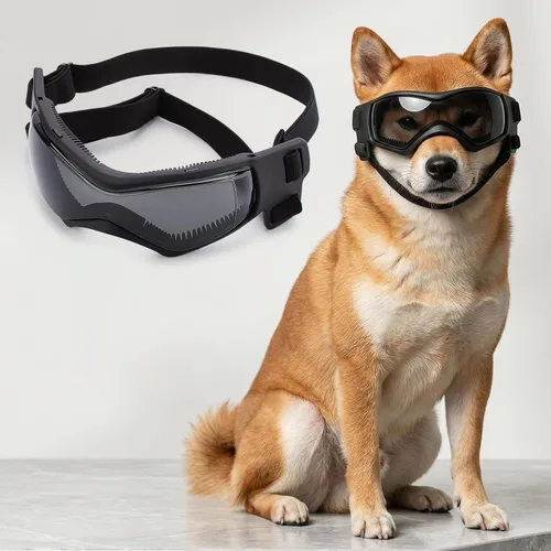 Ownpets - Gafas para perros, gafas de protección UV, protección contra la nieve, protección contra el viento, protección contra el polvo con correa