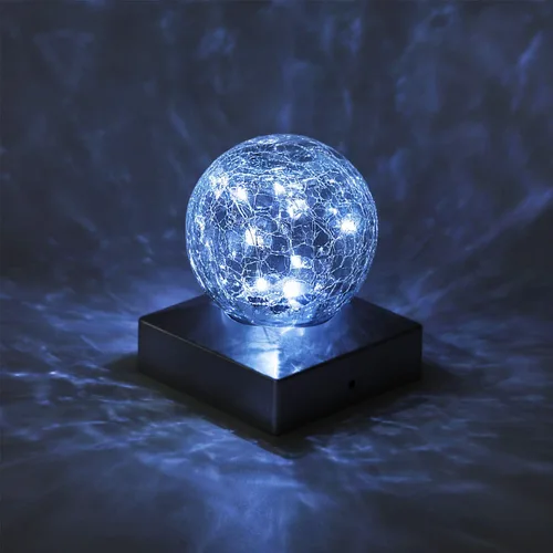 Miniatura 4 de SUNNYPARK Luces solares para poste – Luz para poste al aire libre para decoración de valla o patio jardín – Tapas de bolas de observación Blanco frío