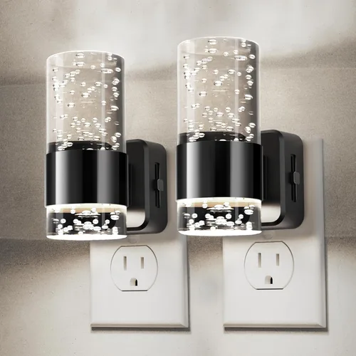 Miniatura 16 de L LOHAS LED Night Lights Plug into Wall, Acrylic Bubble Night Light,Dimmable Nightlight with 0-100 LM, 3000K Plug in Night Light with Dusk to Dawn