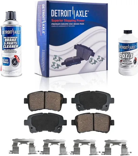 Miniatura 118 de Detroit Axle - Pastillas de freno traseras para Honda Odyssey 2011-2017 Pilot 2007-2013 MDX 2010-2013 ZDX 2010-2013 Pastillas de freno de cerámica
