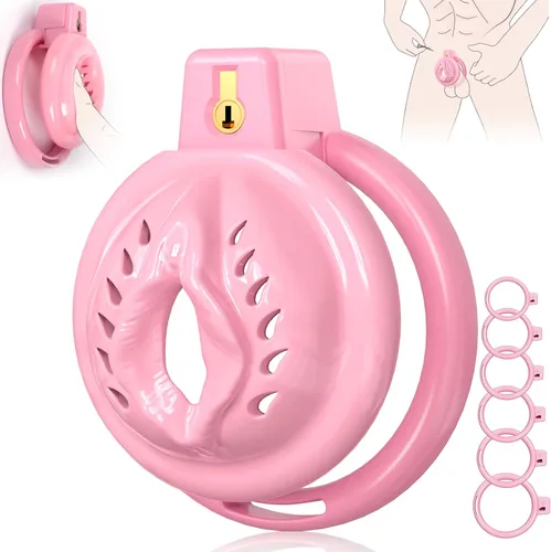 Miniatura 8 de Jaula de Castidad Masculina para el Pene - ACUMUM Dispositivos de Castidad de Silicona Suave Juguetes para Adultos, Jaulas de Castidad Masculina