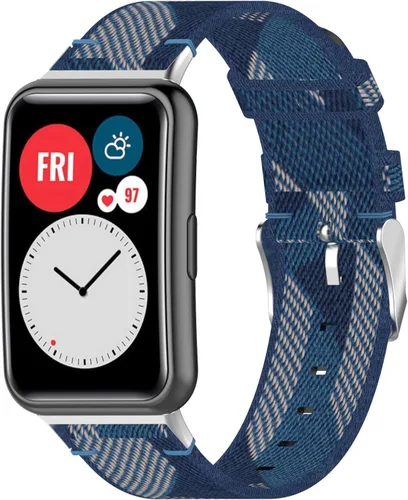 Pulsera de nailon compatible con Huawei Watch Fit, Watch Fit New, Watch Fit New Edición Especial B39, correa de repuesto de silicona suave para