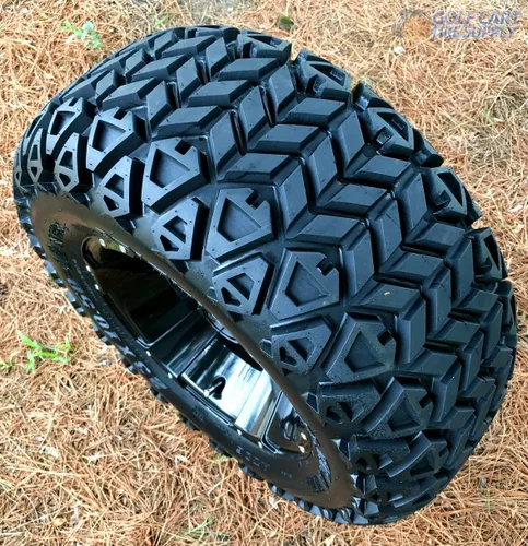 Miniatura 2 de RUCKUS - Juego de 4 ruedas color negro brillante de 12 pulgadas y neumáticos todo terreno DOT de 23 x 10.5-12 pulgadas, juego de 4