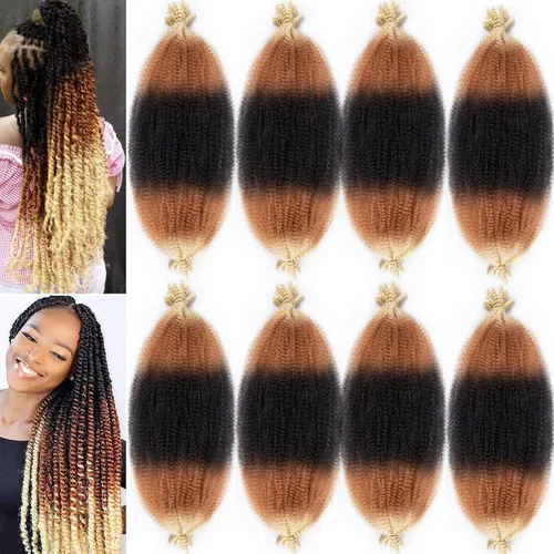 Miniatura 62 de Marley Twist - Cabello trenzado de 10 pulgadas, cabello trenzado preseparado y afro trenzado, 8 paquetes para rastas sintéticas desgastadas