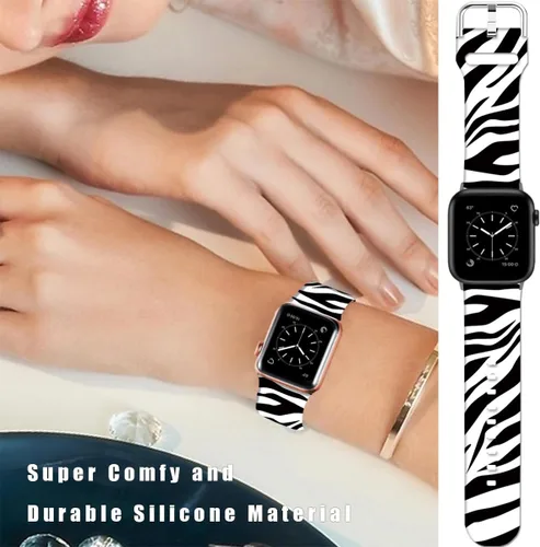Miniatura 4 de Correas de silicona suave compatibles con Apple Watch de 38, 40, 41, 42, 44, 45, 46 y 49 mm, correas deportivas Ultra 2 para mujeres y hombres