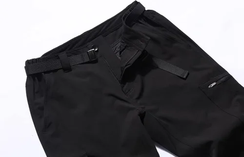 Miniatura 4 de MOERDENG Pantalones de senderismo ligeros para hombre con cinturón, impermeables, de secado rápido, pantalones tácticos elásticos