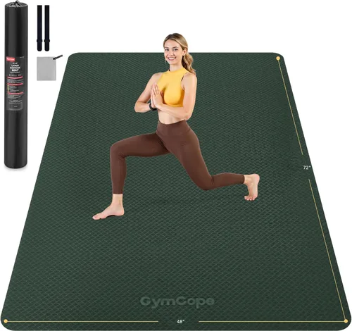 Miniatura 11 de Tapete de yoga extra grande – 72 x 48 pulgadas o 78 x 57 pulgadas, 1/4 a 1/2 pulgadas de grosor para mujeres y hombres, tapete de pilates