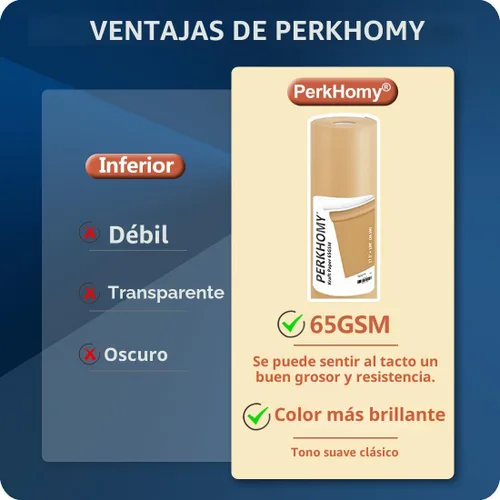 Miniatura 2 de PerkHomy - Rollo de papel kraft marrón de 17.5 x 1.200 pulgadas (100 pies) para envoltura de regalos, tablón de anuncios, manualidades, ramo