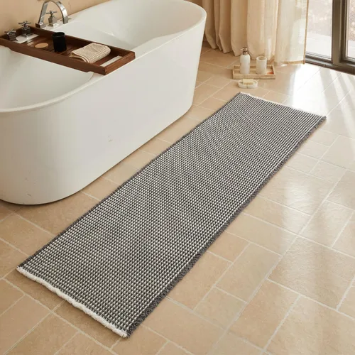 Miniatura 21 de Triohero Tapete de baño con diseño de gofre, tapete de baño pequeño y bohemio, antideslizante, lavable, ultra suave, súper absorbente, de secado
