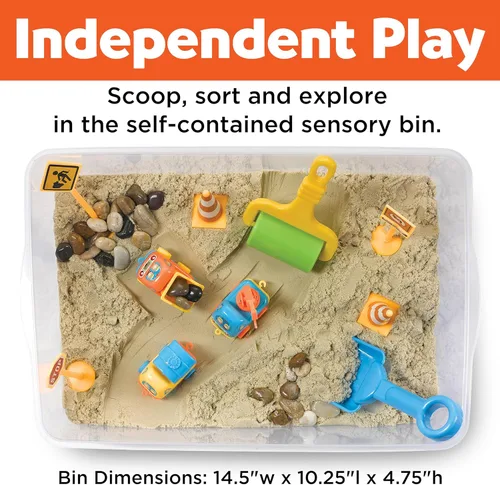 Miniatura 5 de Creativity for Kids Cubo Sensorial: Juego de Zona de Construcción - Actividades de Aprendizaje Preescolar, Juguetes de Excavadora para Niños de 3-5+
