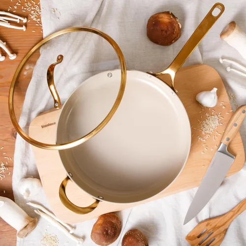 Miniatura 5 de bloomhouse - Dos veces ganador de los Favoritos de Oprah - Sartén de aluminio resistente de 6 QT con revestimiento cerámico antiadherente libre
