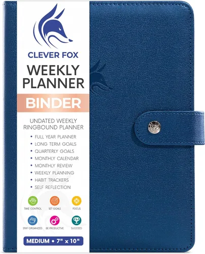 Miniatura 7 de Clever Fox Recambios de carpeta de planificador semanal, juego de recambio de página de planificador de 12 meses, planificador para gestión
