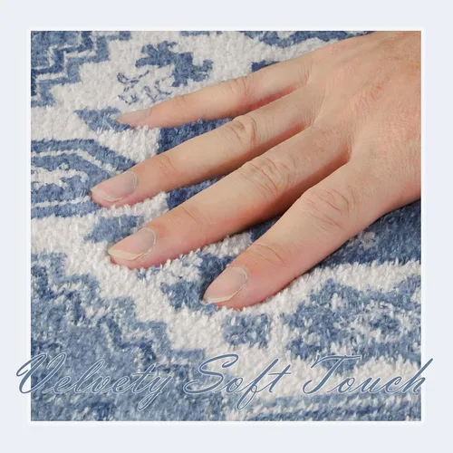 Miniatura 4 de Seavish Alfombra de baño bohemia, vintage, envejecida, absorbente, pequeña, antideslizante, lavable, para fregadero, ducha, tocador, suave, cómoda