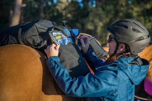 Miniatura 6 de TrailMax Bolsas de alforja sobre la silla de montar; bolsas de alforja se adaptan a la mayoría de las sillas de montar occidentales; ideales