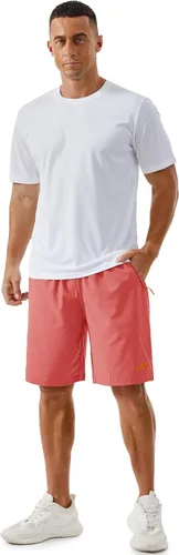 Miniatura 11 de TACVASEN Pantalones cortos deportivos para correr para hombre, 9 pulgadas, de secado rápido, pantalones cortos ligeros de verano, 3 bolsillos