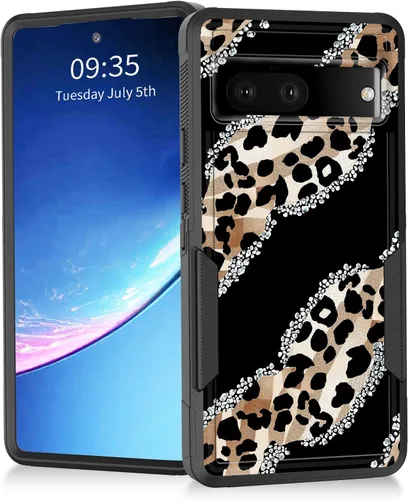 Miniatura 44 de Funda para Pixel 7a, resistente de doble capa híbrida de policarbonato duro de goma suave a prueba de golpes para Google Pixel 7A 6.1 pulgadas