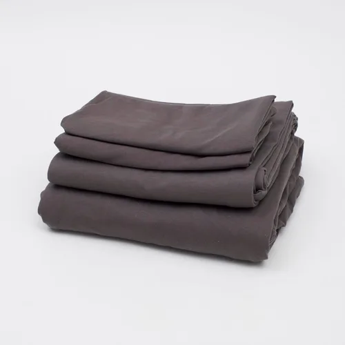Miniatura 6 de Juego de sábanas 100% algodón con bolsillo profundo, tejido de camiseta, extra suave, fácil ajuste, juego de 4 piezas con fundas de almohada